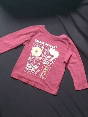 Garanimals Maroon 'Snack Attack' Long-Sleeve Tee